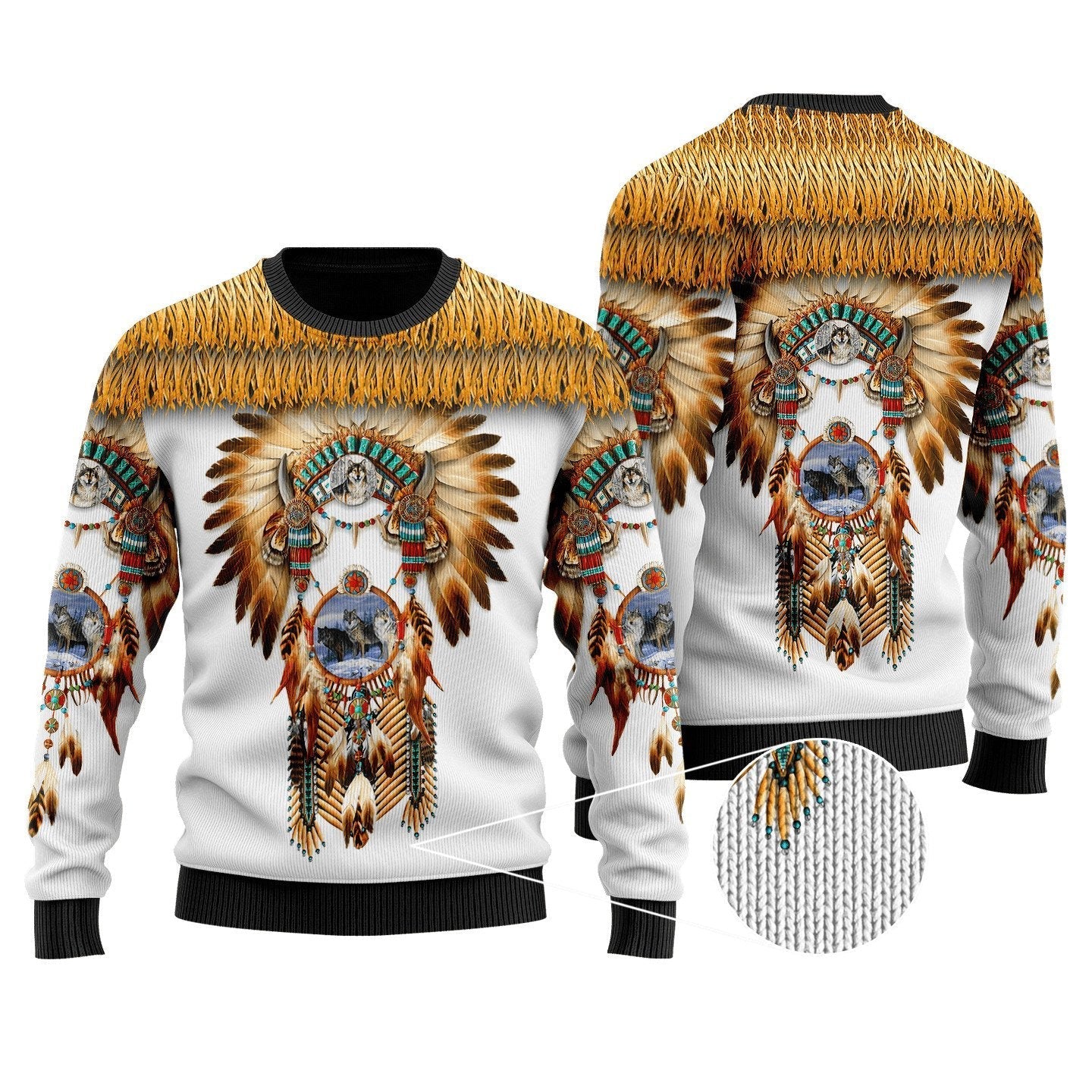 Wolf Native American 3D All Over Printed Unisex Shirts
