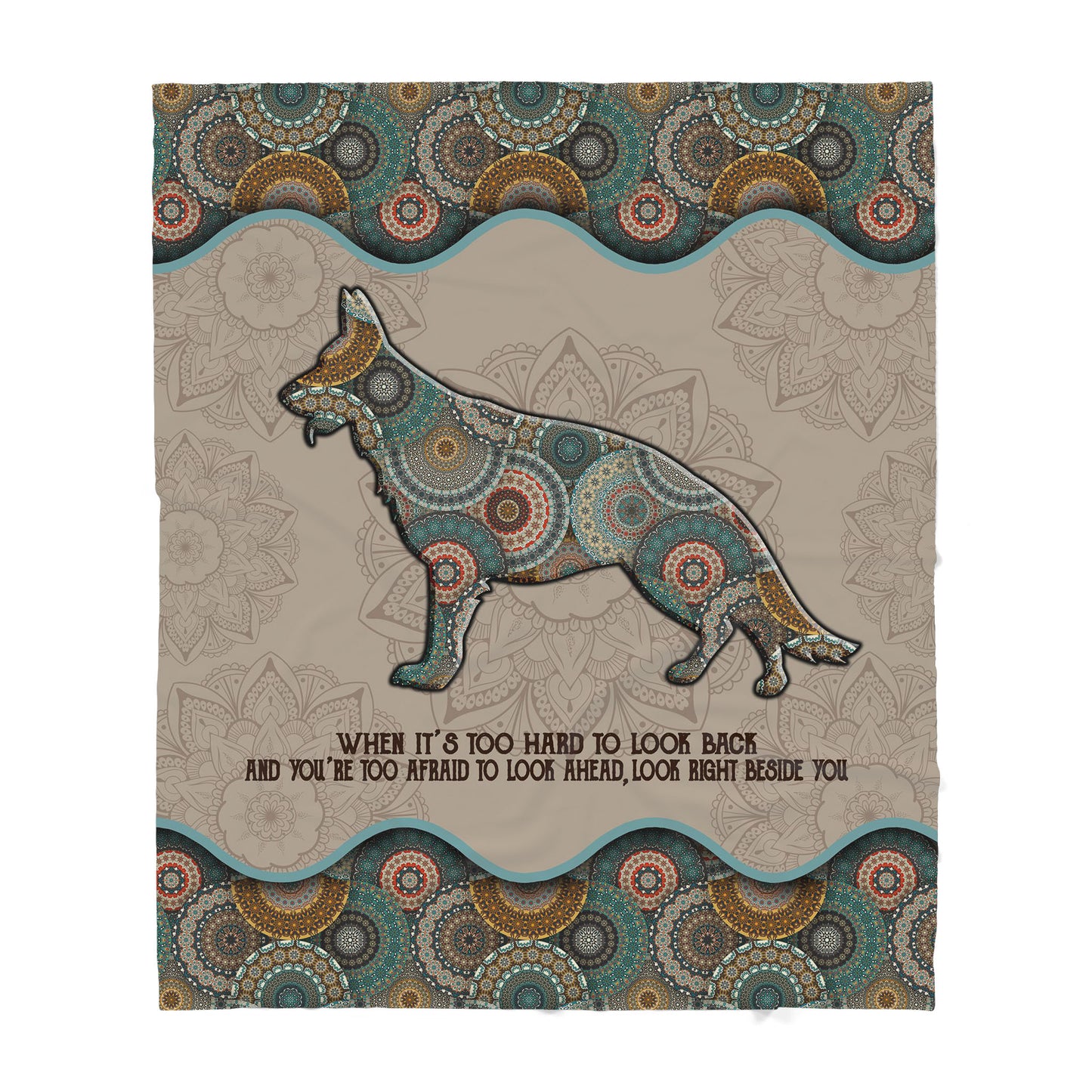 Custom Blanket German Shepherd - Gift for Christmas - Sherpa Blanket DL