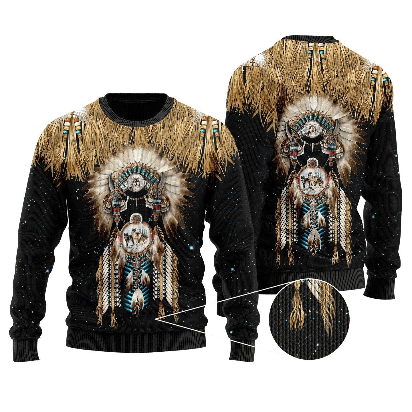Wolf Native American 3D All Over Printed Unisex Shirts