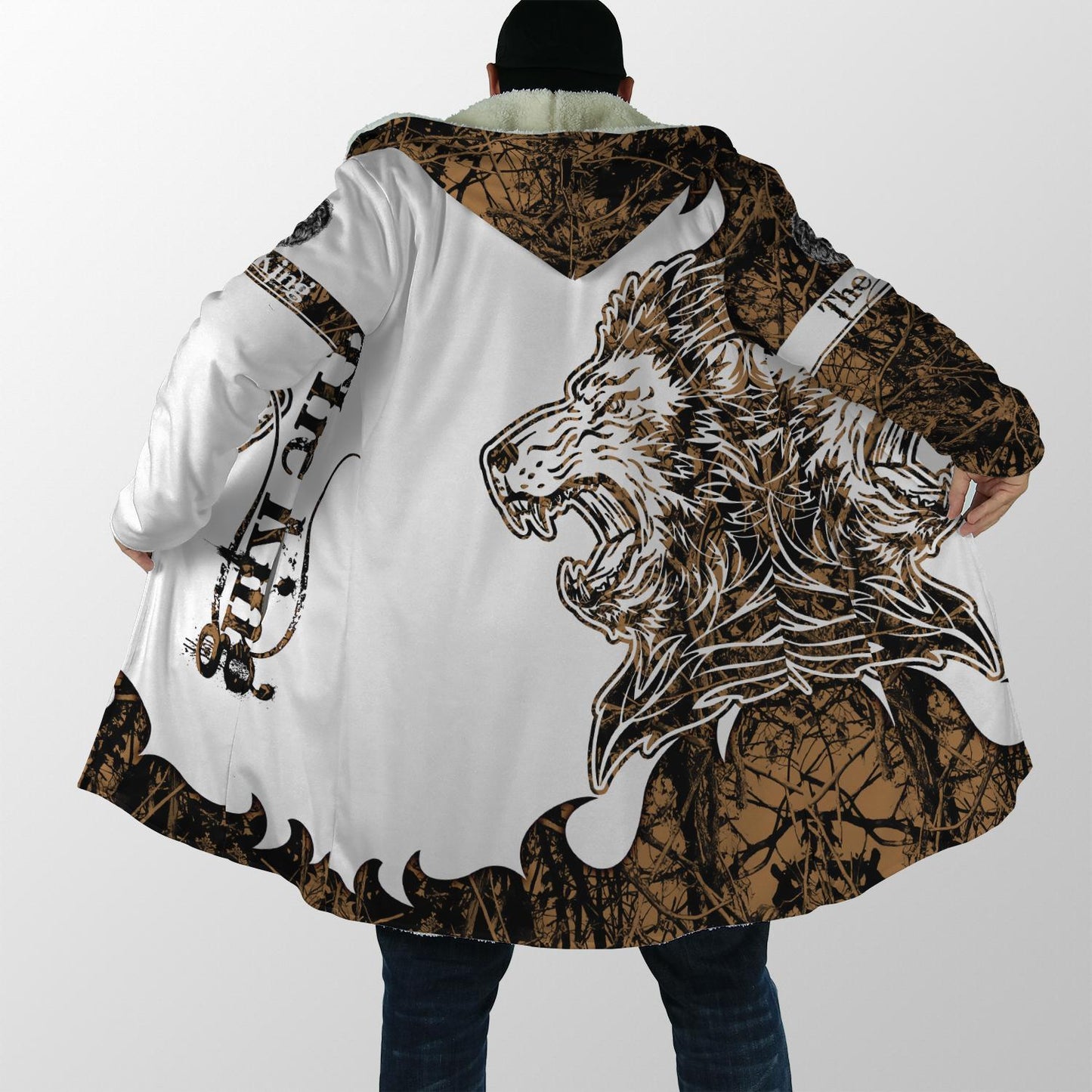 The King Lion Tattoo Over Printed Hoodie TP