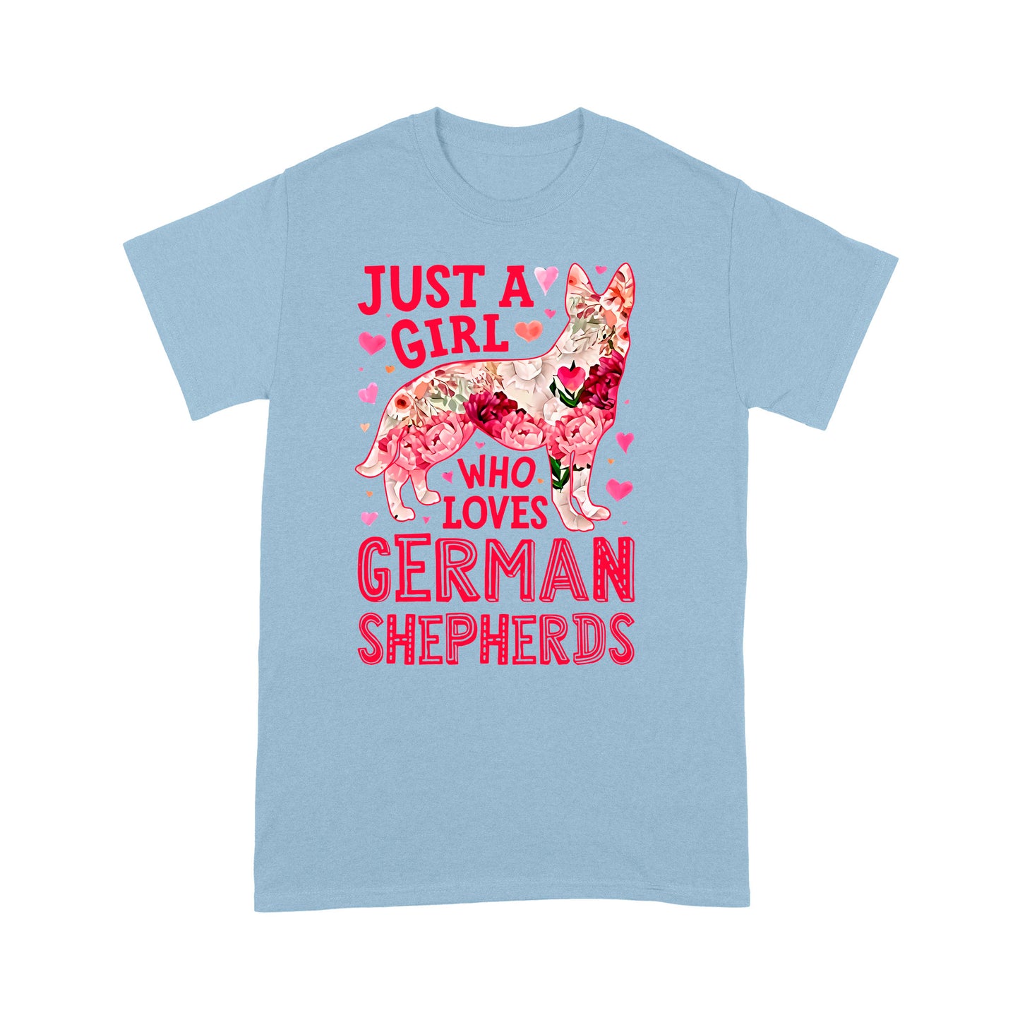 German Shepherd Flower T shirt DL - Best Dog Mom T-shirt