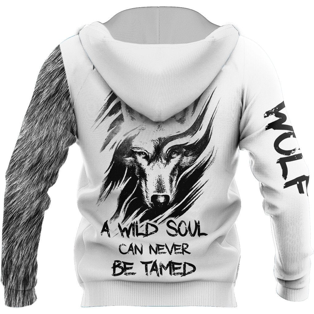 Wolf - A Wild Soul Can Never Be Tamed 3D All Over Printed Unisex Shirts
