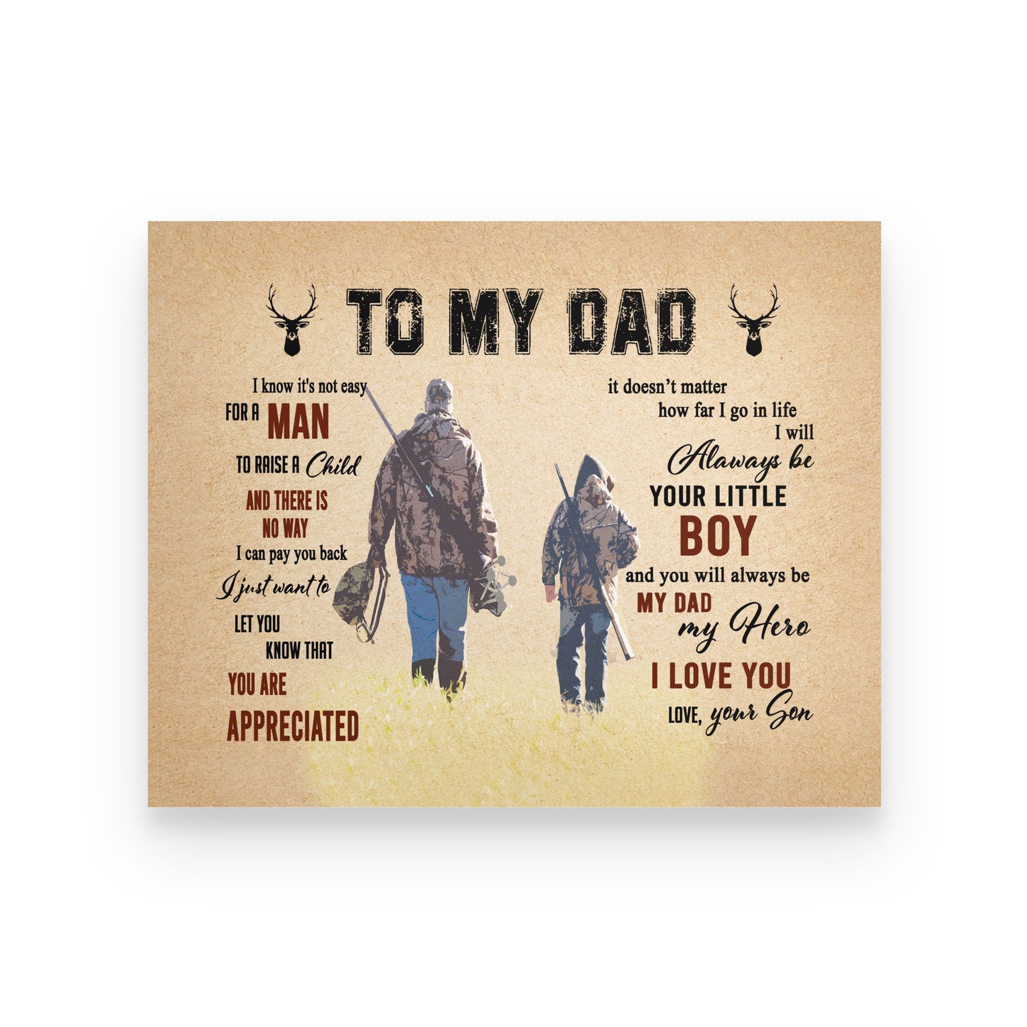 Family Canvas-To My Dad Hunting TA