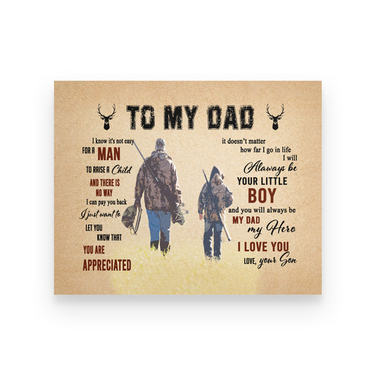 Family Canvas-To My Dad Hunting TA