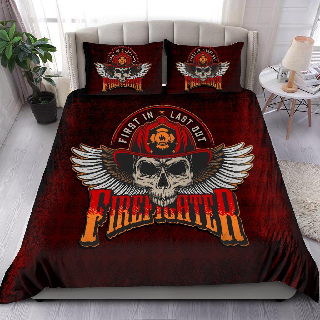 Cool Skull Firefighter Bedding Set