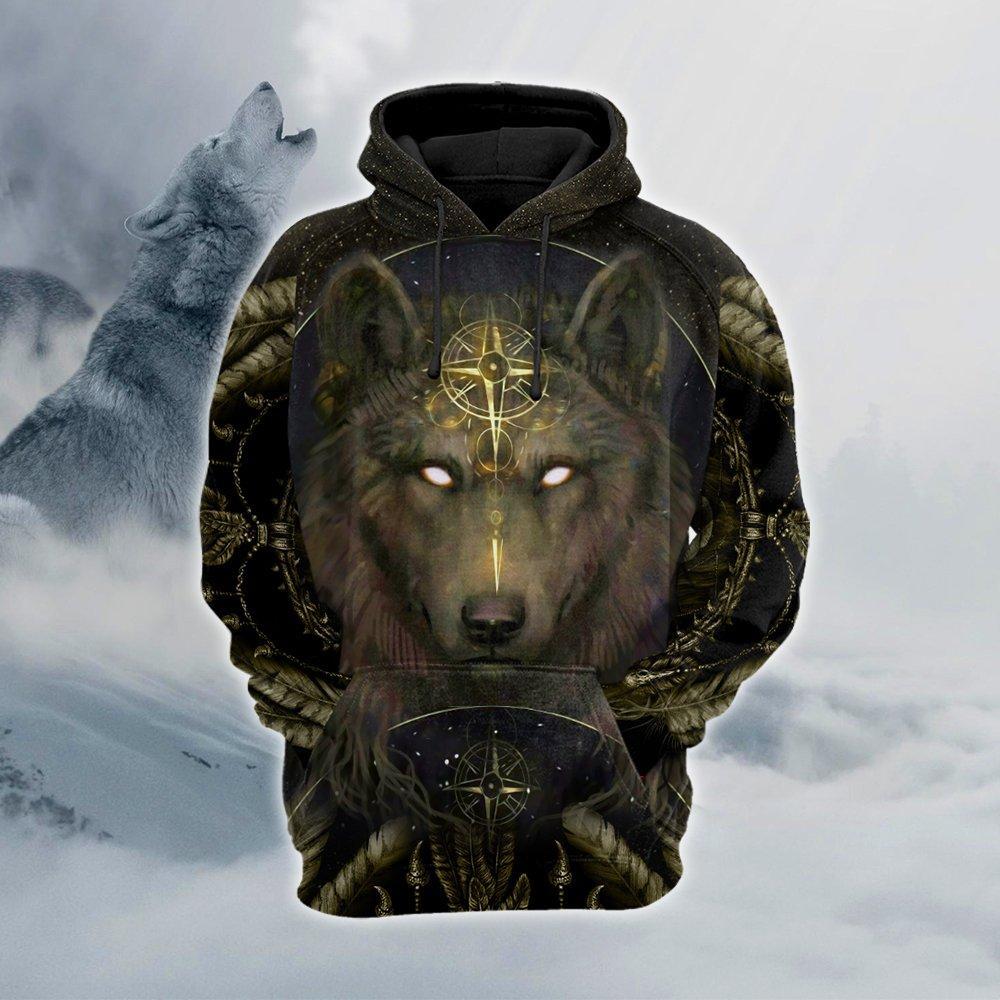 Wolf Tattoo 3D Over Printed Unisex Shirts