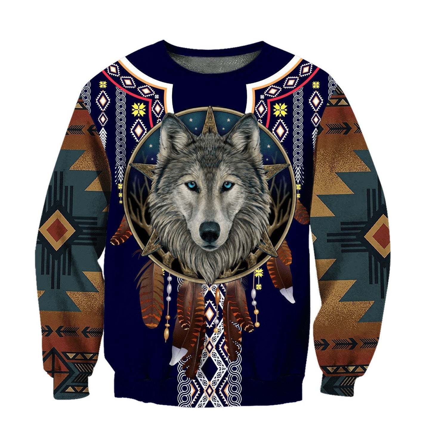 Wolf Native American 3D All Over Printed Unisex Shirts