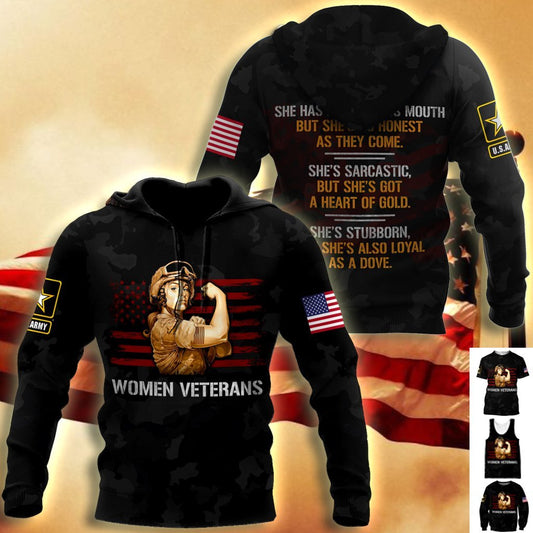 Women Veterans 3d all over printed shirts for men and women DD05232001 - Amaze Style™-Apparel
