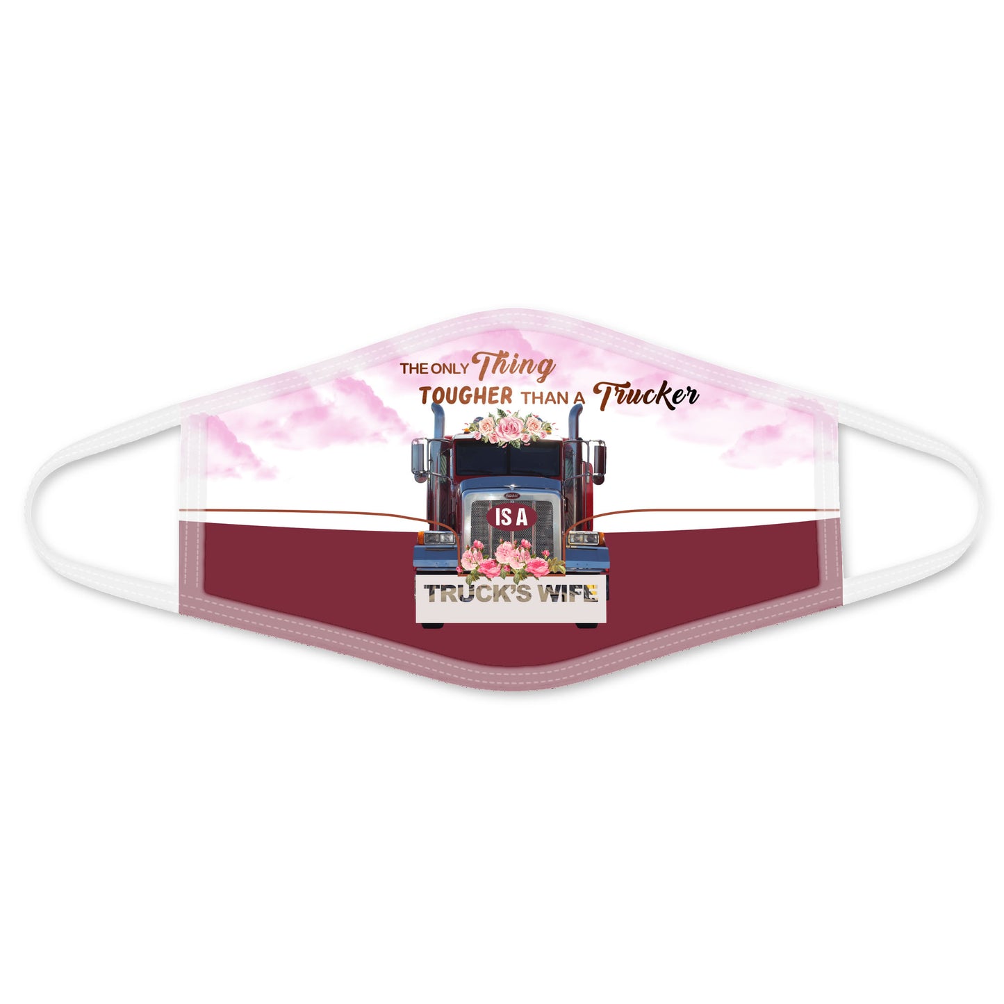 Trucker Wife Flower Face Mask DL