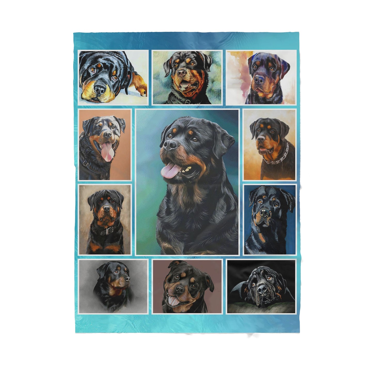 Custom Blanket Rottweiler - Dog Mom Blanket -  Sherpa Blanket