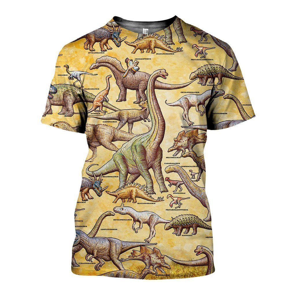 3D All Over Printed A Lot Of Dinosaurs Art Shirts And Shorts - Amaze Style™-3D All Over Printed Clothes