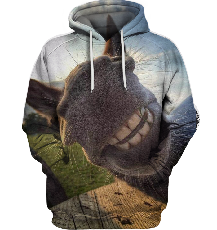 3D All Over Print Donkey Face Shirt-Apparel-6teenth World-Hoodie-S-Vibe Cosy™