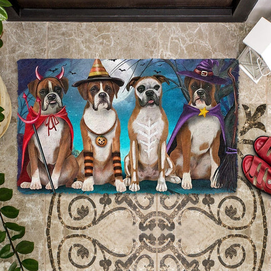 Boxer Dog Halloween Doormat