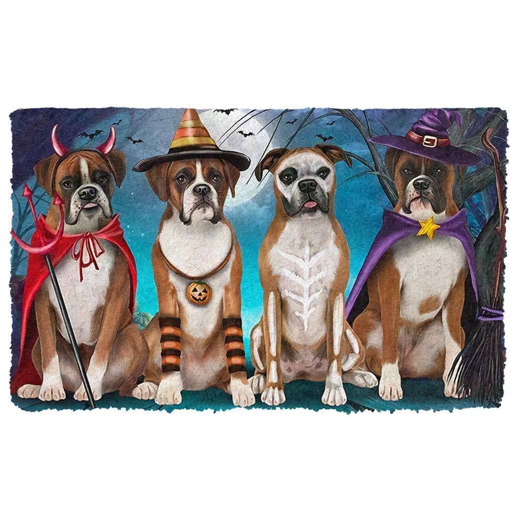 Boxer Dog Halloween Doormat