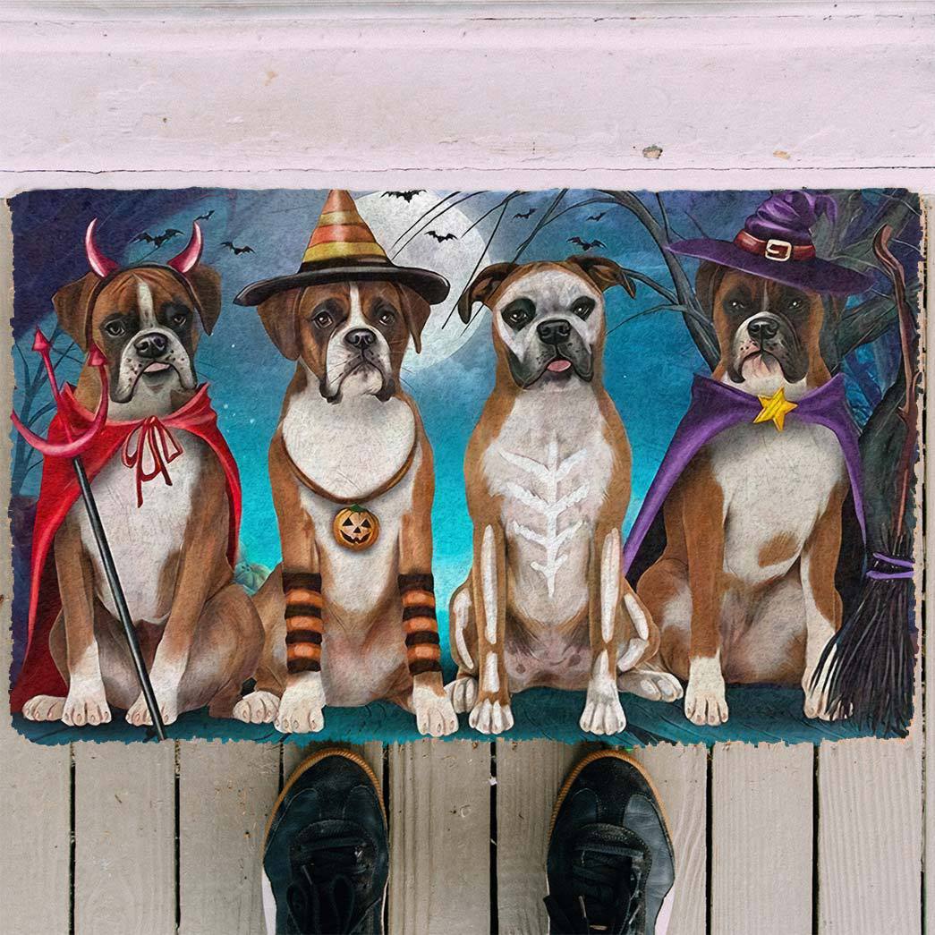 Boxer Dog Halloween Doormat