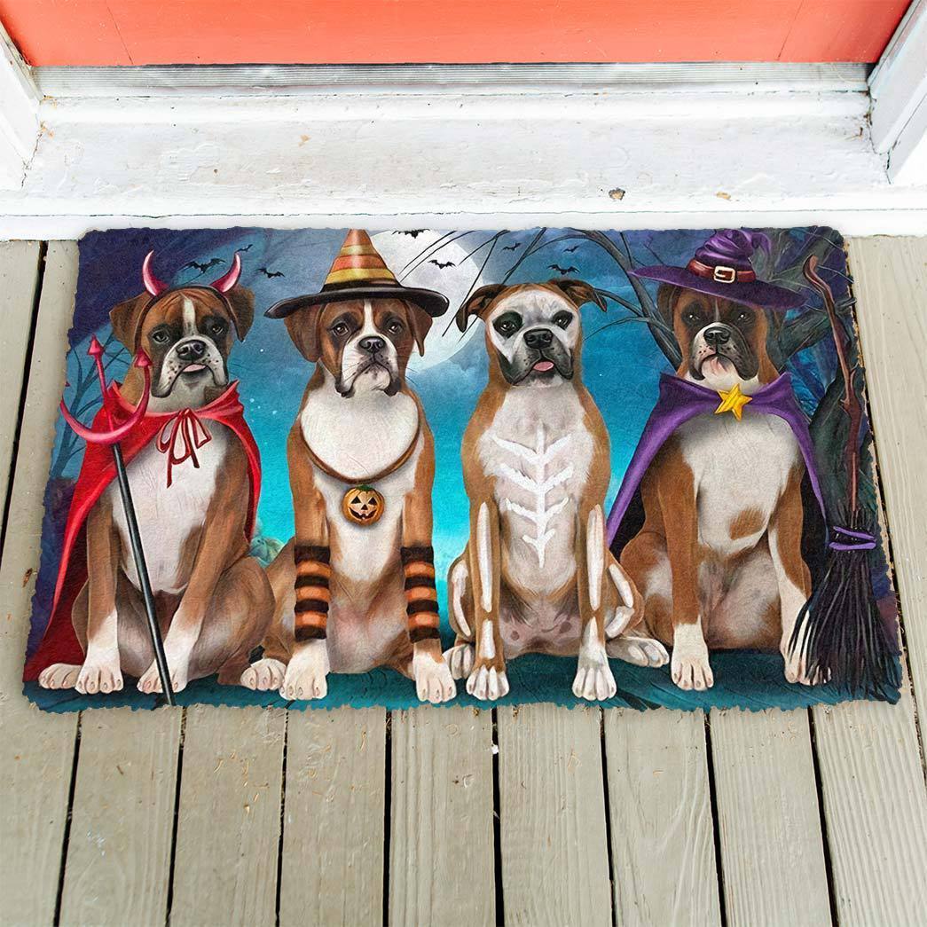 Boxer Dog Halloween Doormat