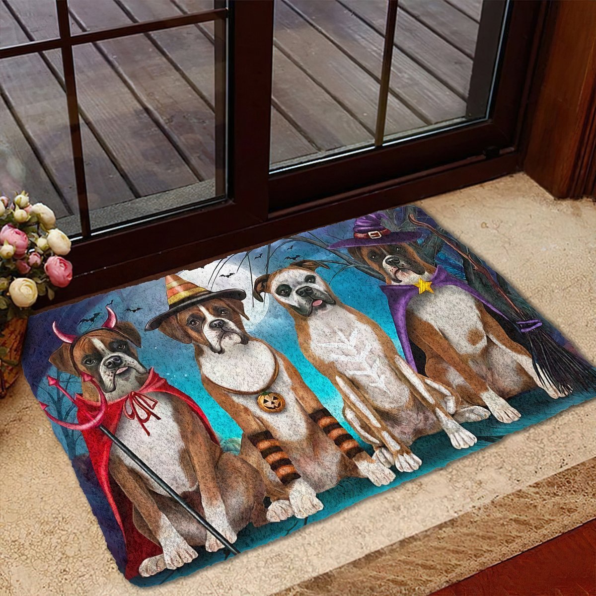 Boxer Dog Halloween Doormat