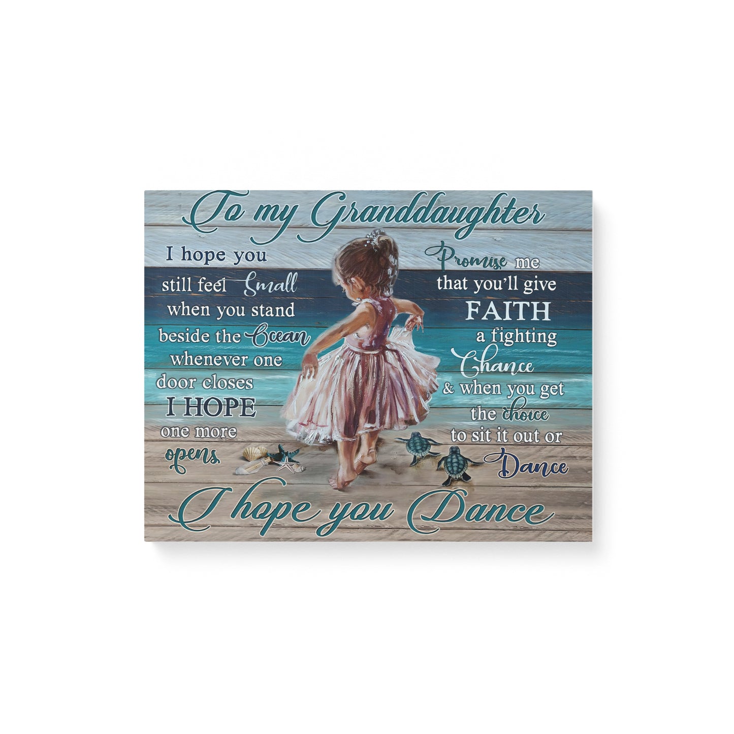 Beach Canvas To My Granddaughter