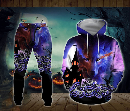 Halloween Wolf 3D All Over Printed Unisex Shirts