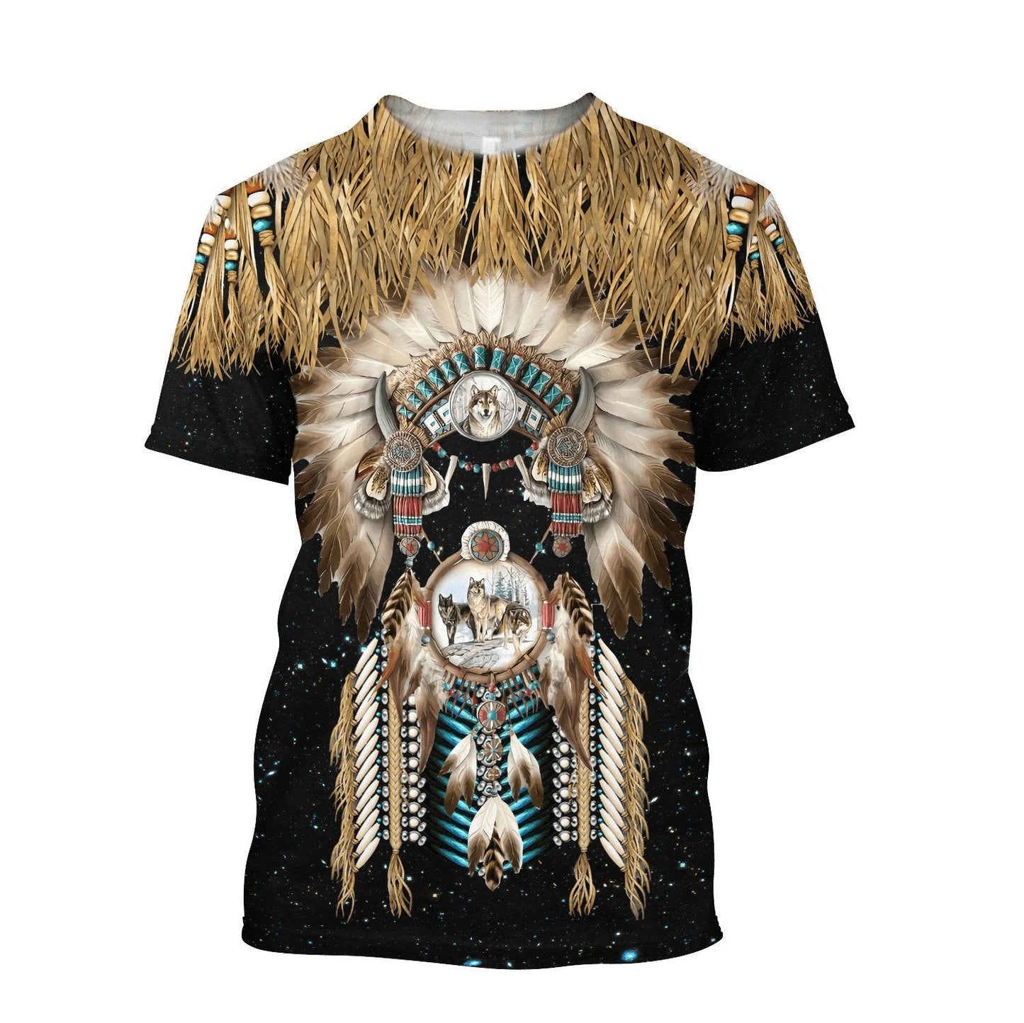 Wolf Native American 3D All Over Printed Unisex Shirts