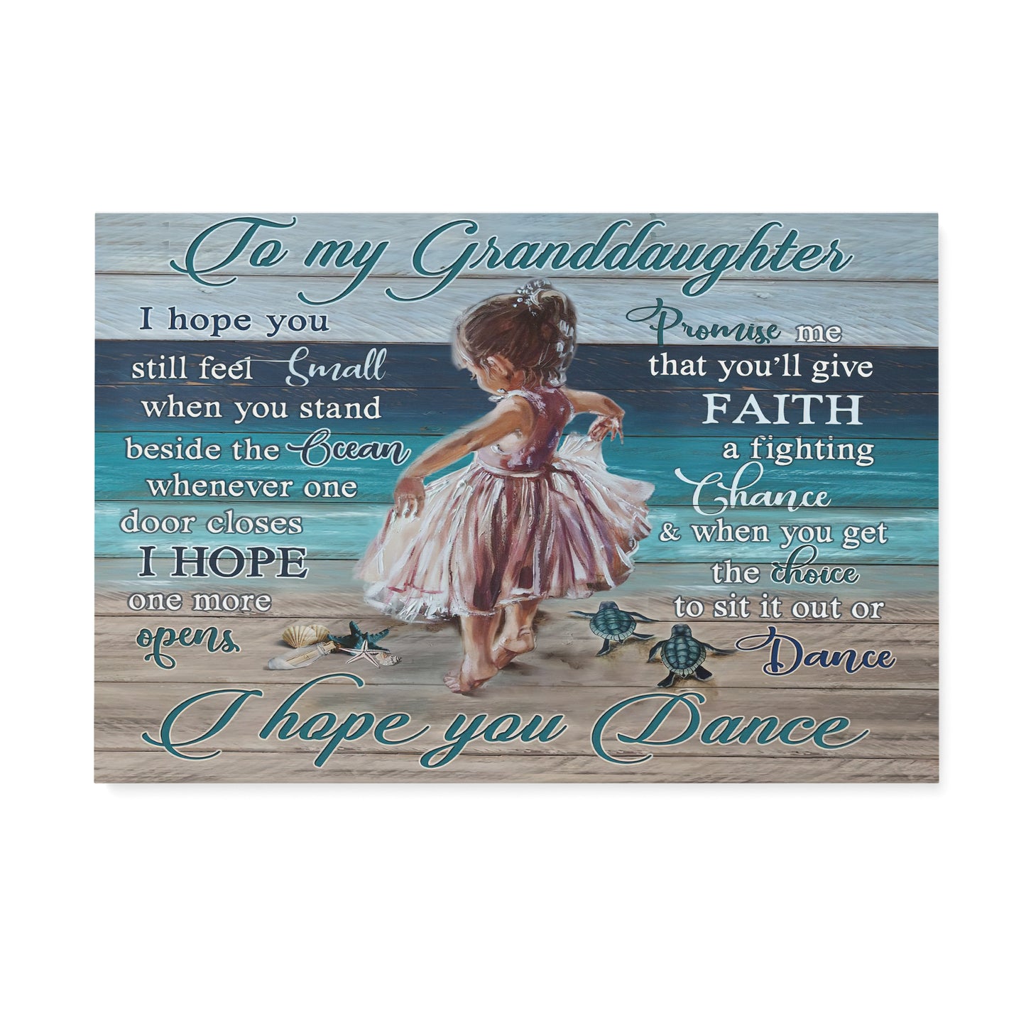 Beach Canvas To My Granddaughter