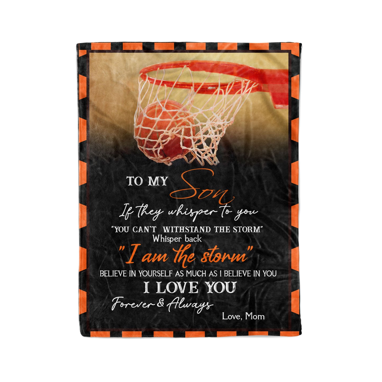 Basketball To My Son Fleece Blanket HG