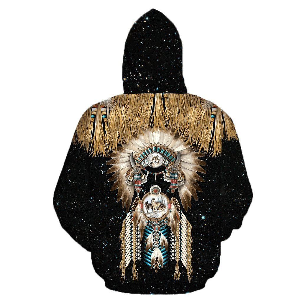Wolf Native American 3D All Over Printed Unisex Shirts