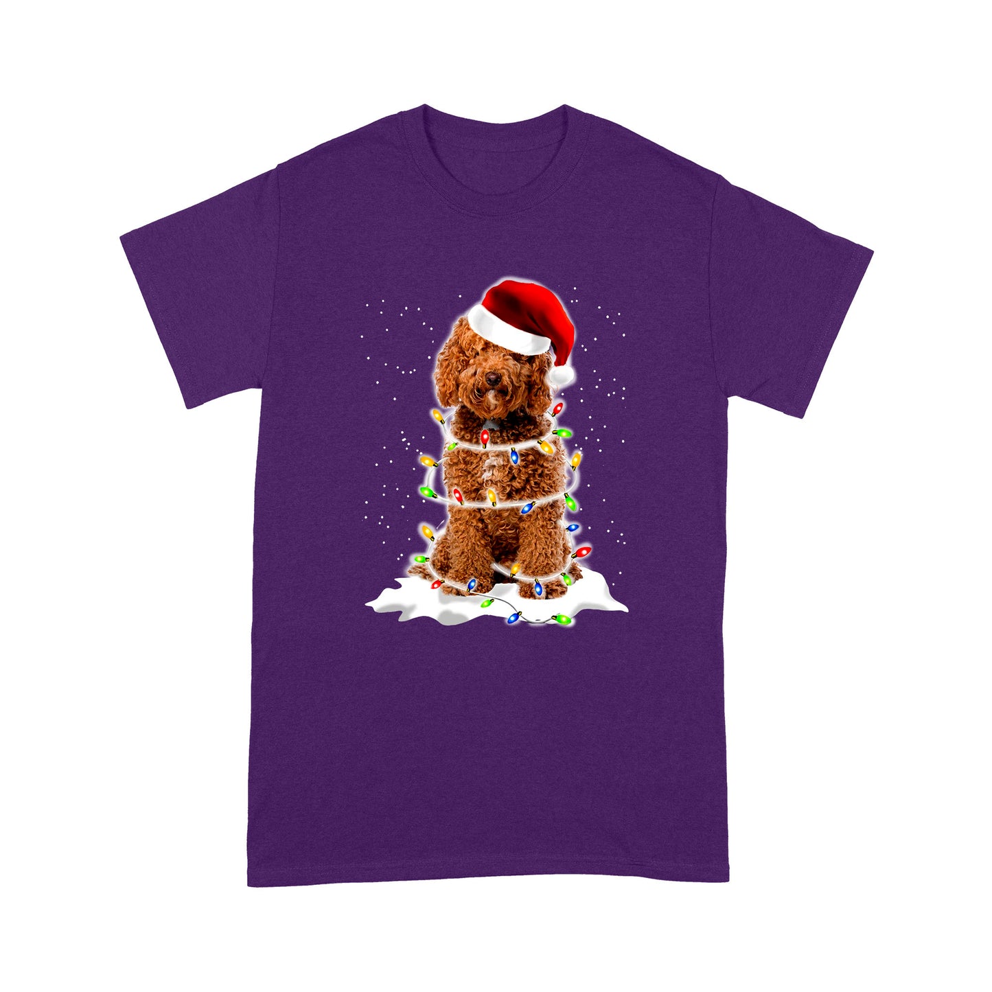 Dog Poodle Merry Christmas Standard T-shirt HG