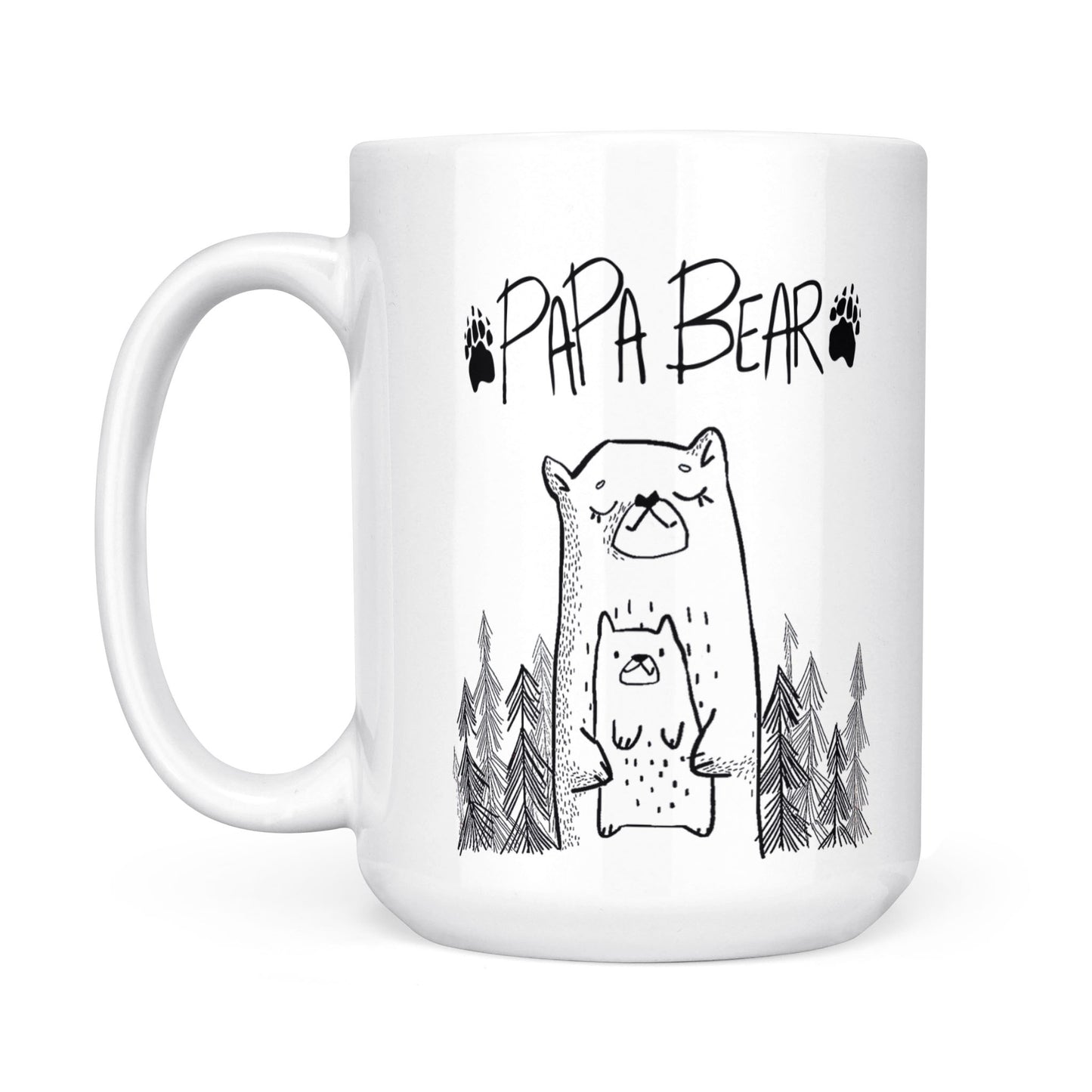 Best Gift For Dad White Mug Dad Papa Bear
