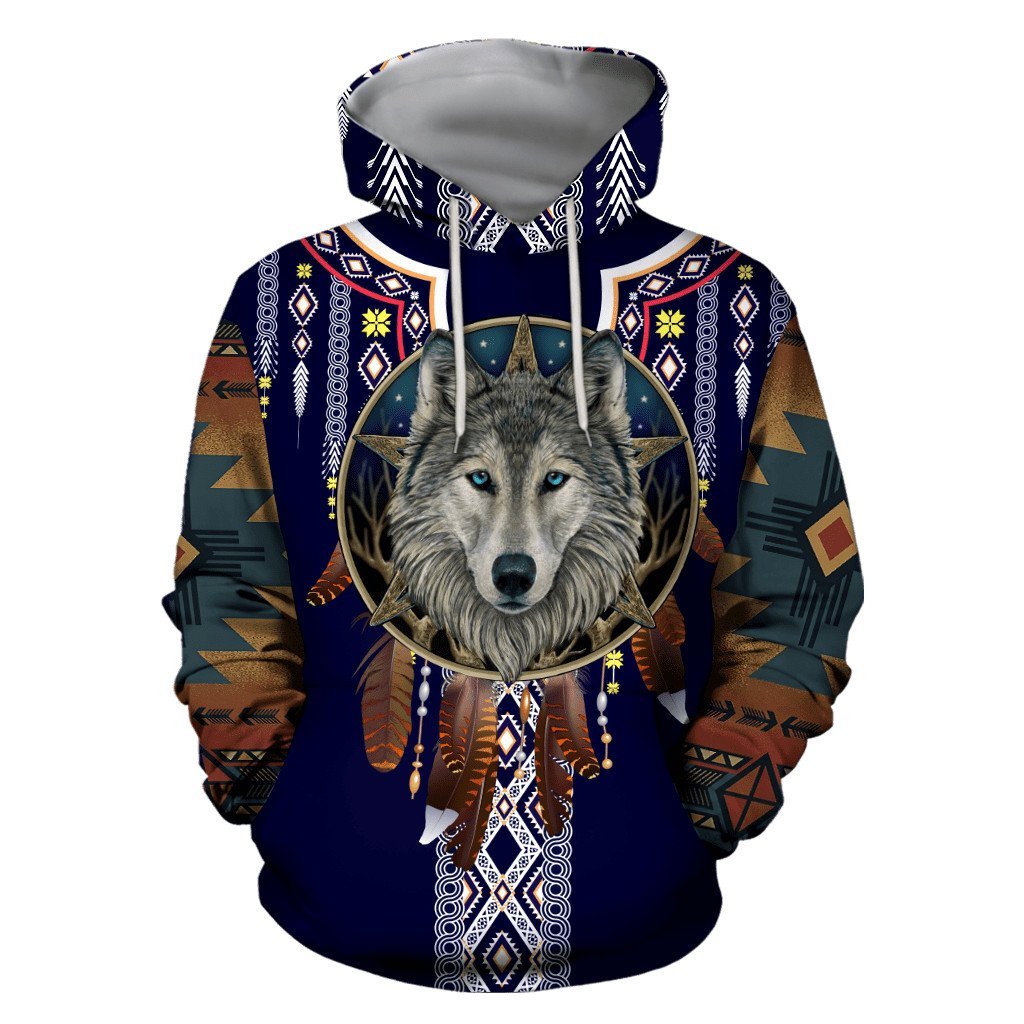 Wolf Native American 3D All Over Printed Unisex Shirts