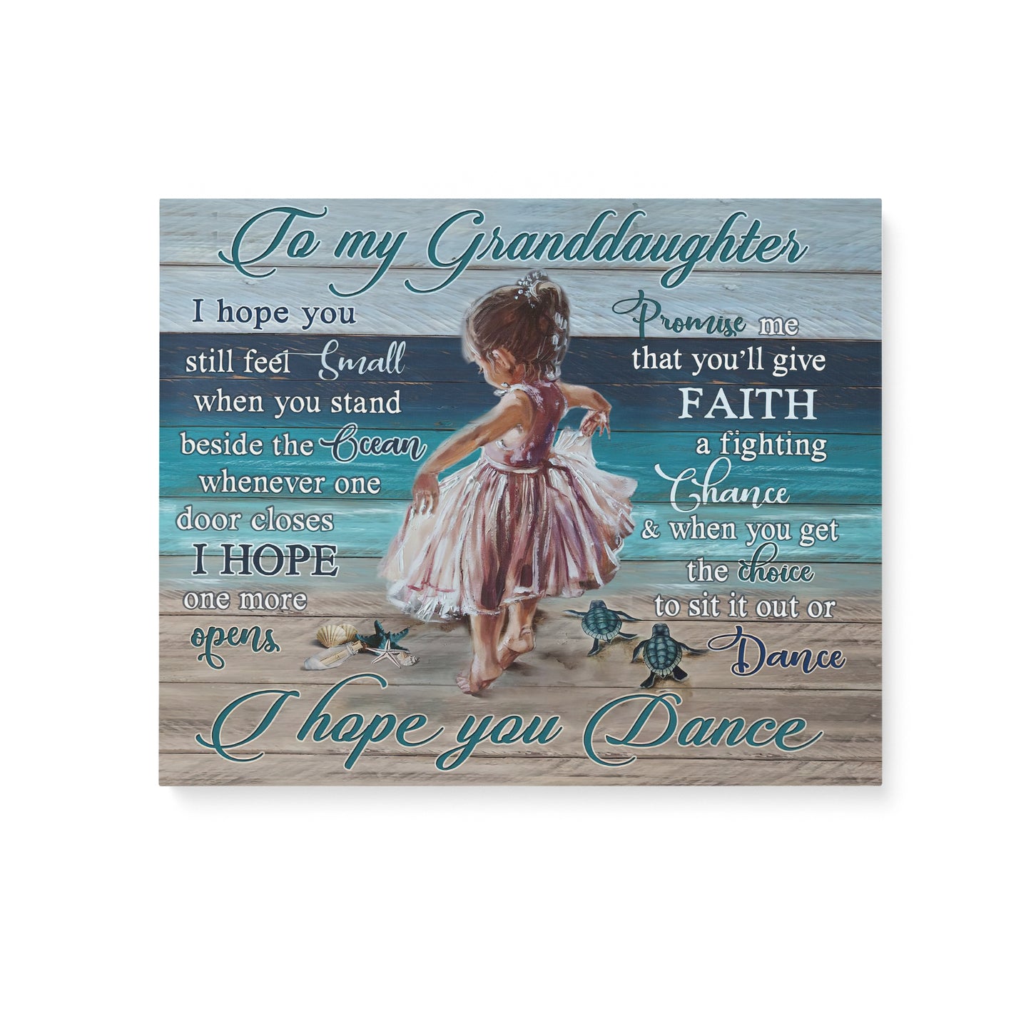 Beach Canvas To My Granddaughter