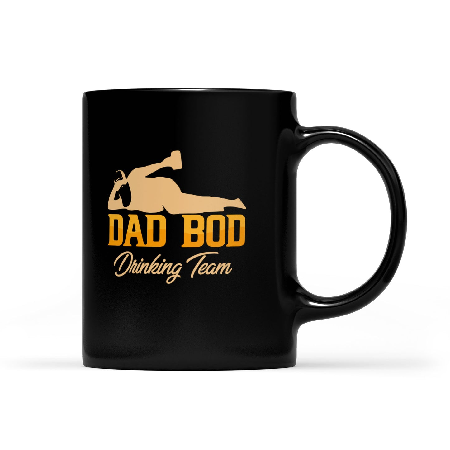 Best Gift For Dad Black Mug Drinking Team