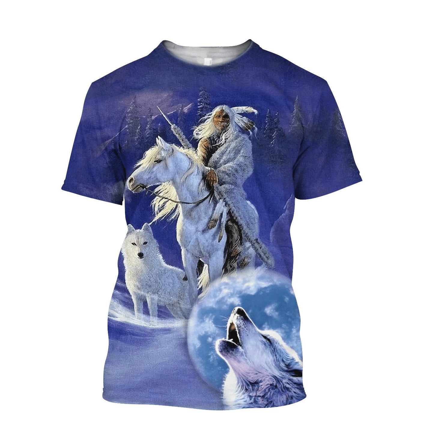 Wolf Native American 3D All Over Printed Unisex Shirts