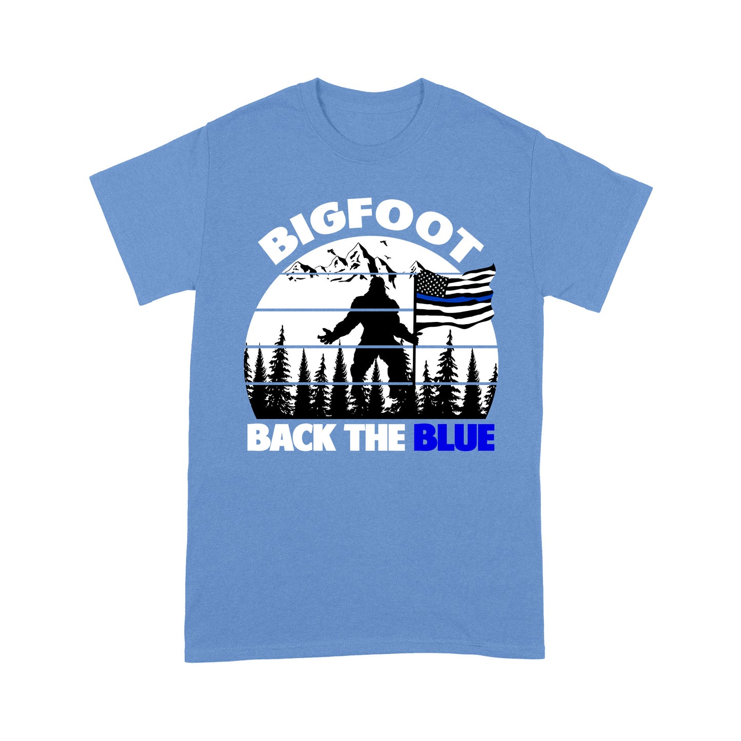 Bigfoot Back The Blue Special Gift For Policeman