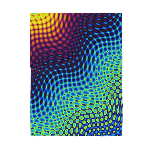 Blue Hippie Pattern Sherpa Blanket