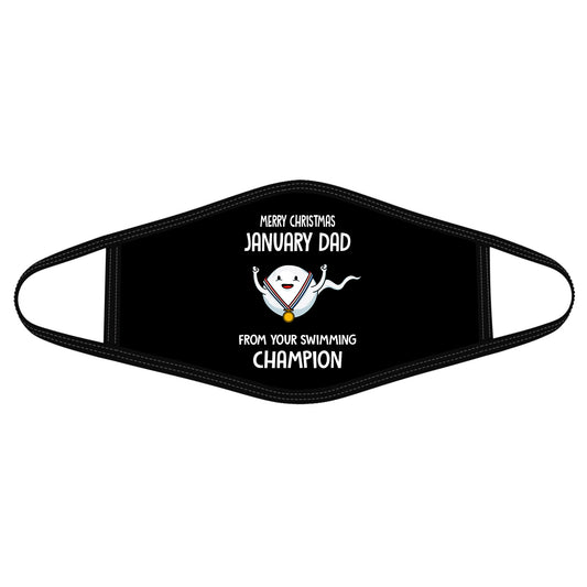 Best Christmas Gift for January Dad Funny Quotes Mask Polyblend Face Mask DL