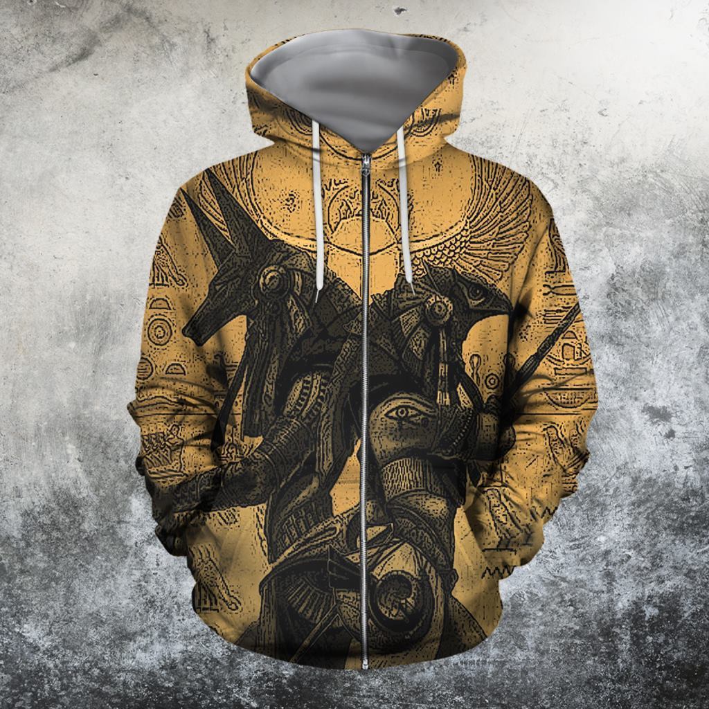 3D All Over Print ANUBIS AND OSIRIS Hoodie - Amaze Style™-Apparel