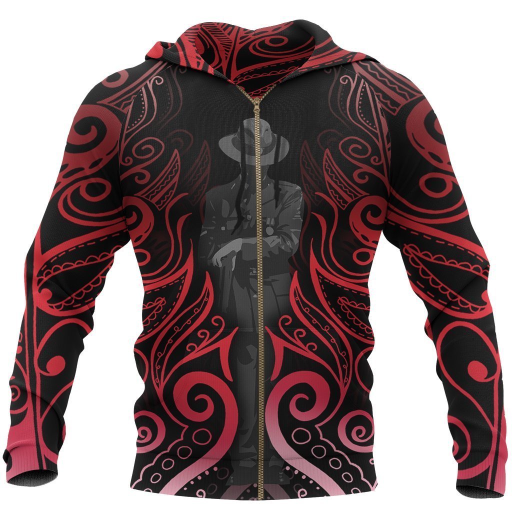 Anzac New Zealand - Light Silver Fern Full Zip Hoodie NNKANZ6 - Amaze Style™-Apparel