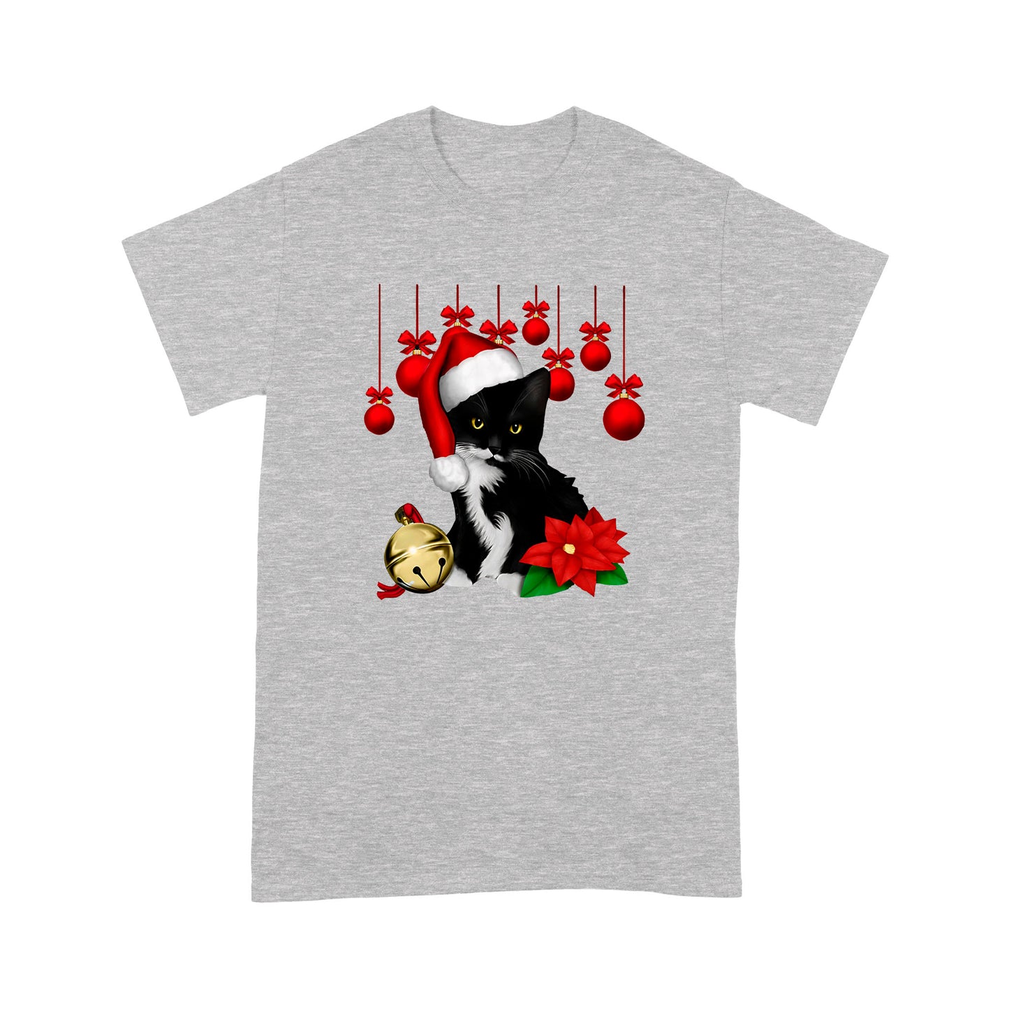Black Cat Christmas T-shirt - Best Christmas Gift T-shirt DL