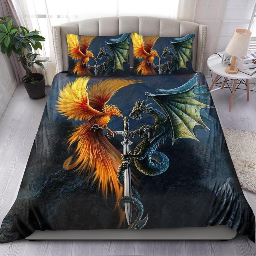 Beautiful Phoenix And Dragon Bedding Set DQB08192005-MEI