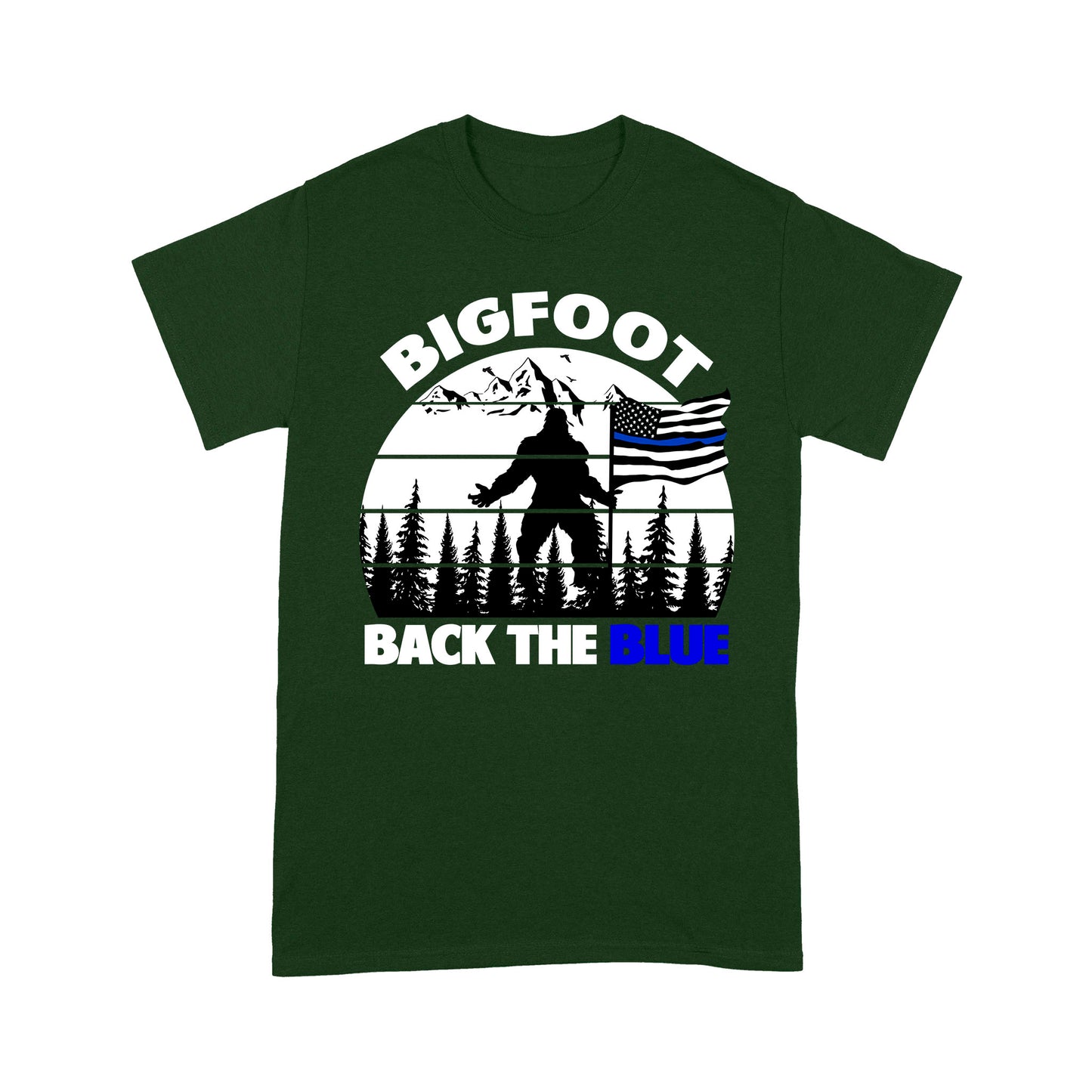 Bigfoot Back The Blue Special Gift For Policeman