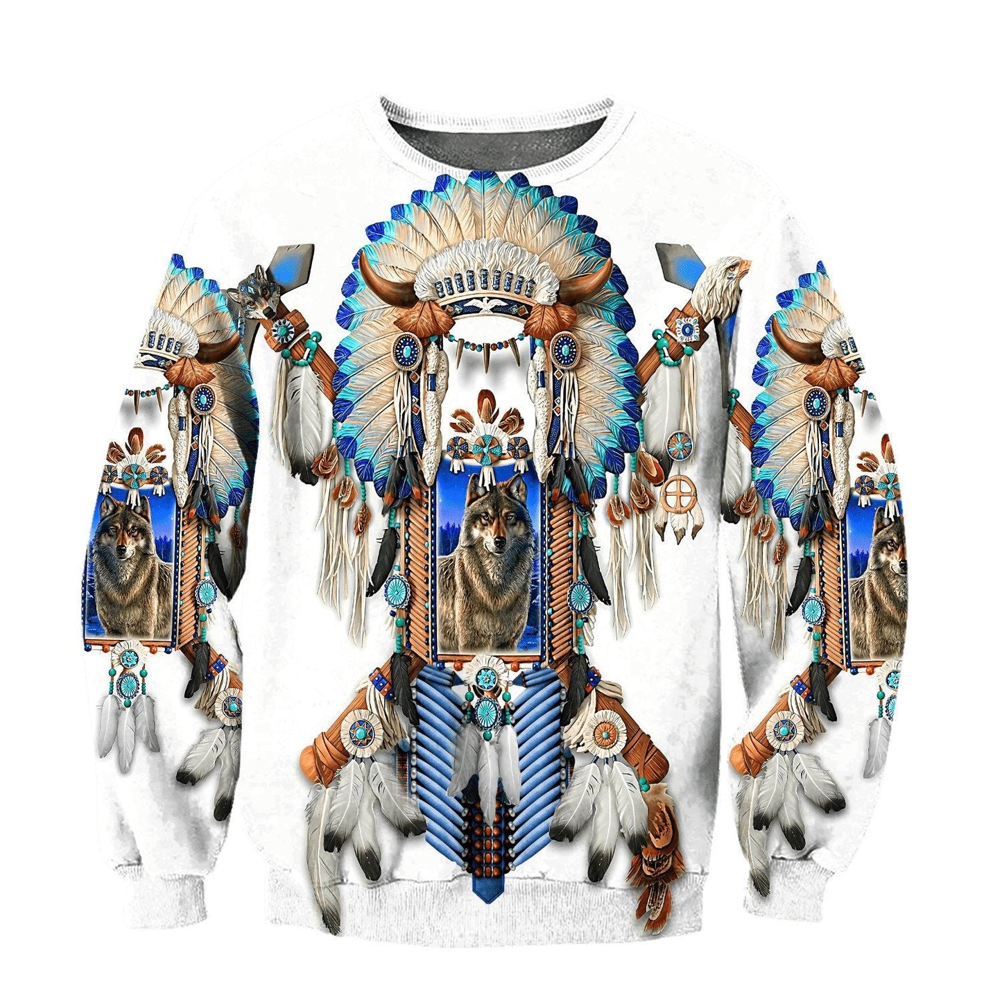 Wolf Native American 3D All Over Printed Unisex Shirts