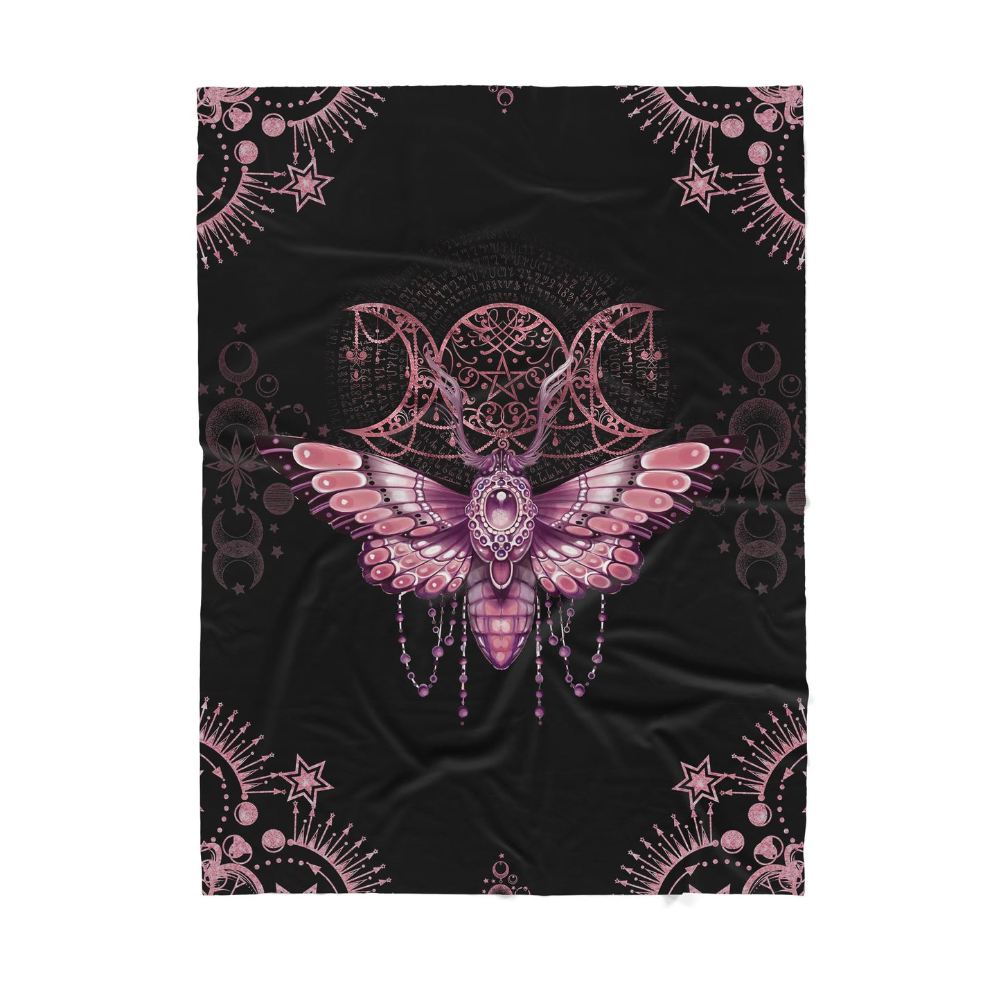 Wicca Bee Three Godness Purple Sherpa Blanket