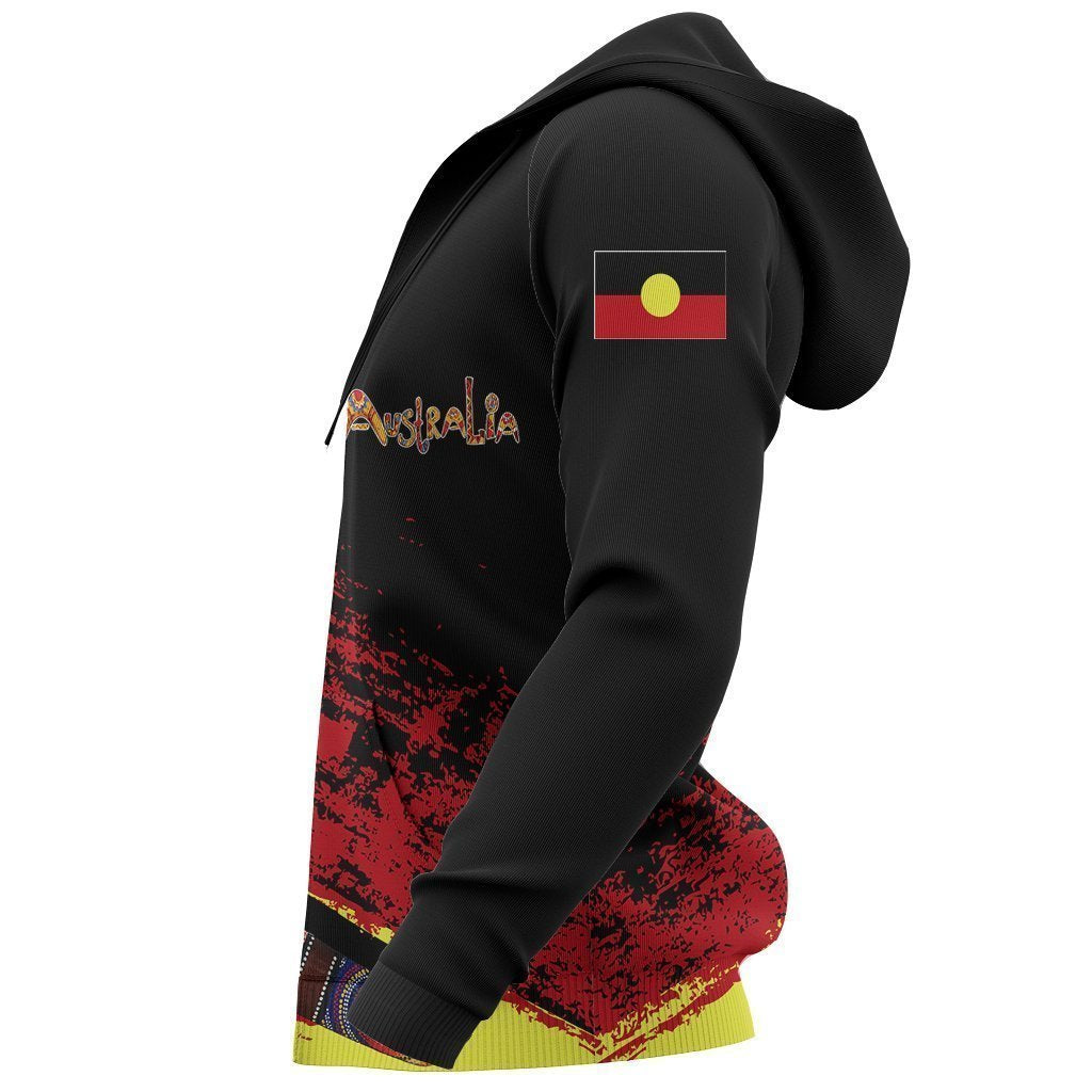 Australia Hoodie Red Black Animals Pattern NNK1463 - Amaze Style™-Apparel