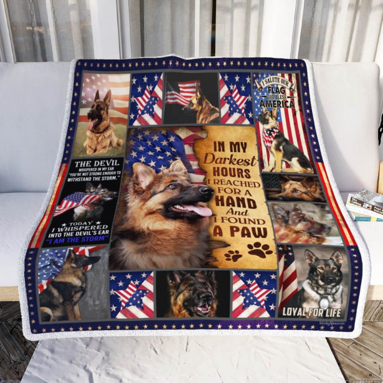 German Shepherd Dog Mom Custom Blanket- Best gift for German Shepherd Lovers - Sherpa Blanket DL