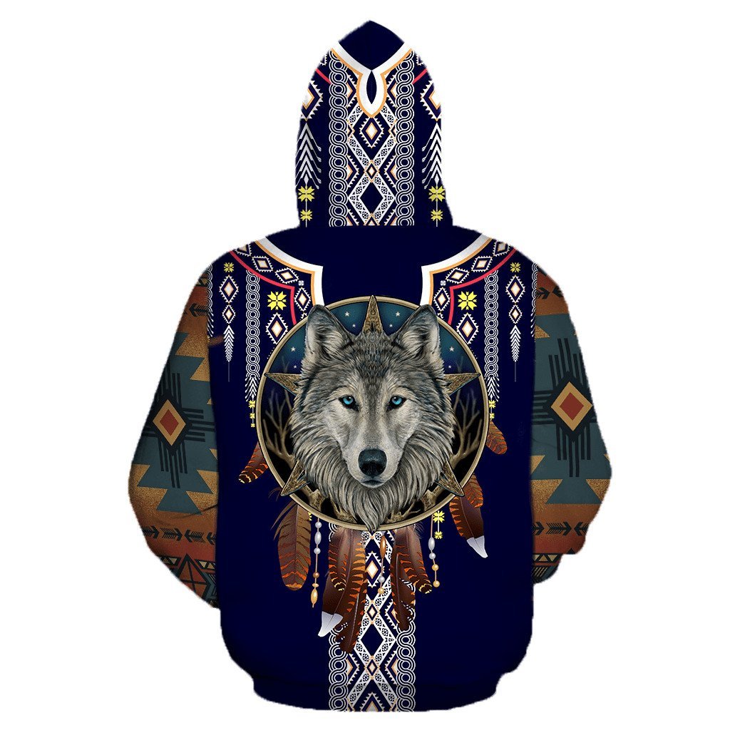 Wolf Native American 3D All Over Printed Unisex Shirts