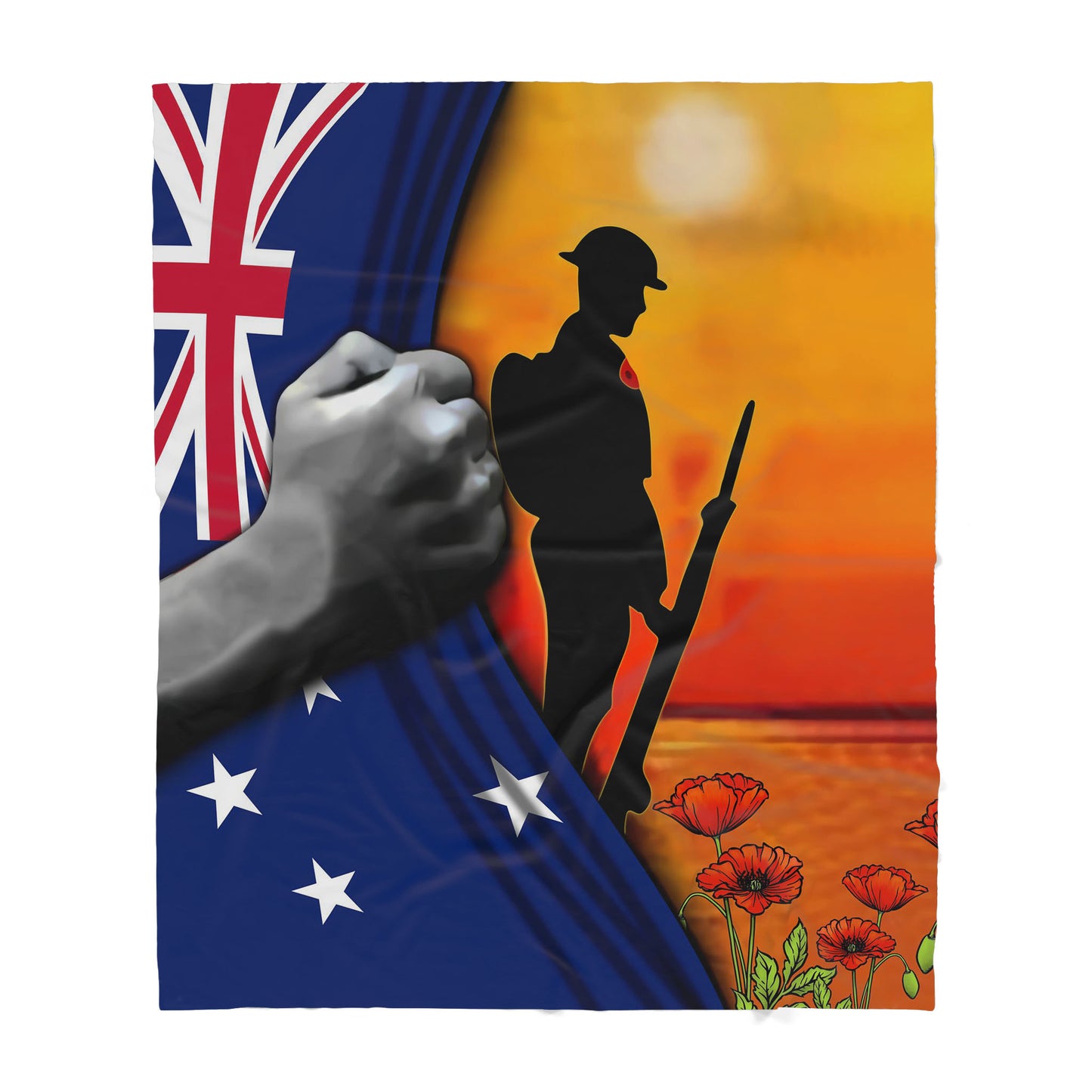 Australia Veteran Lest we forget - Gift for your heroes - Sherpa Blanket HC