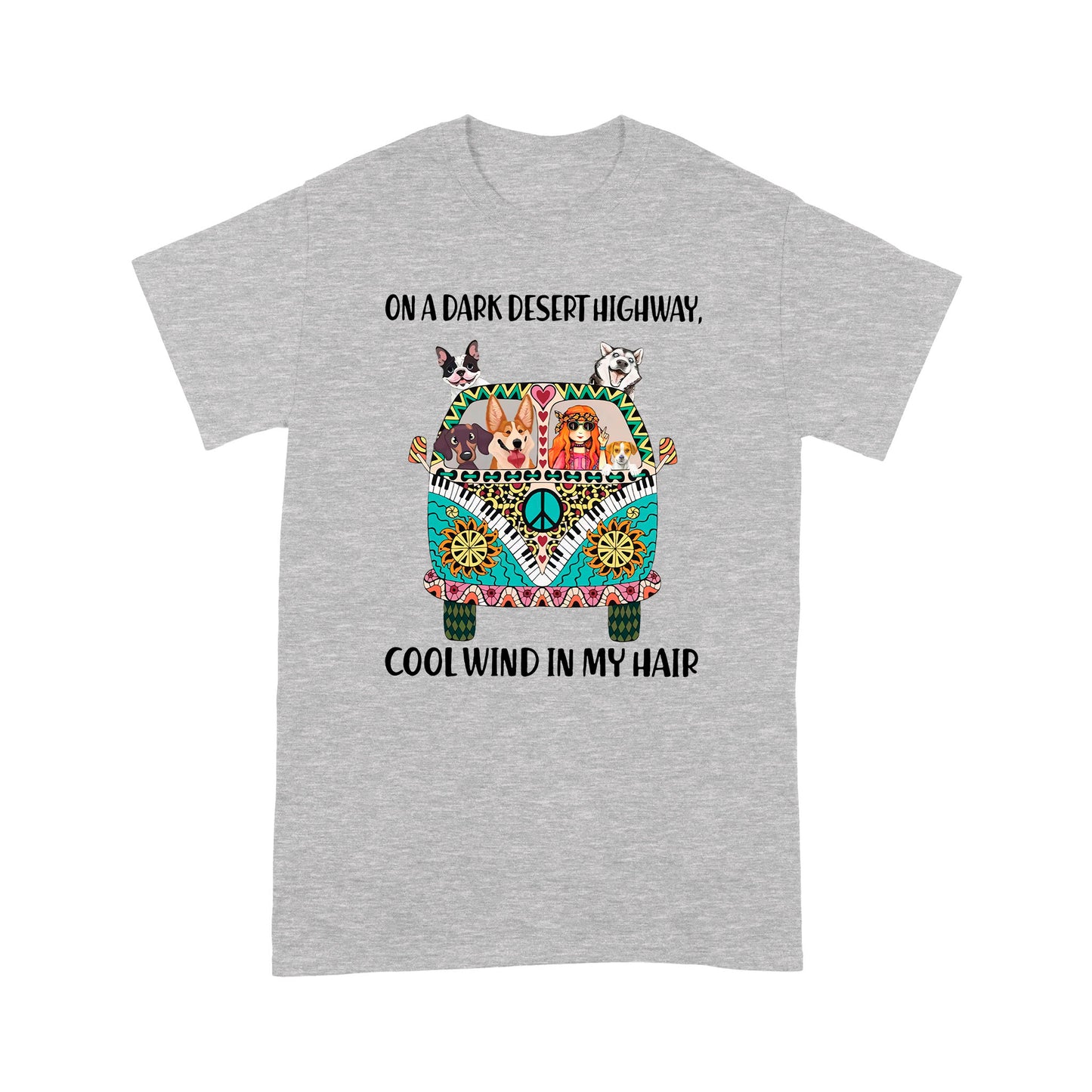 Hippie And Dog Standard T-shirt TN