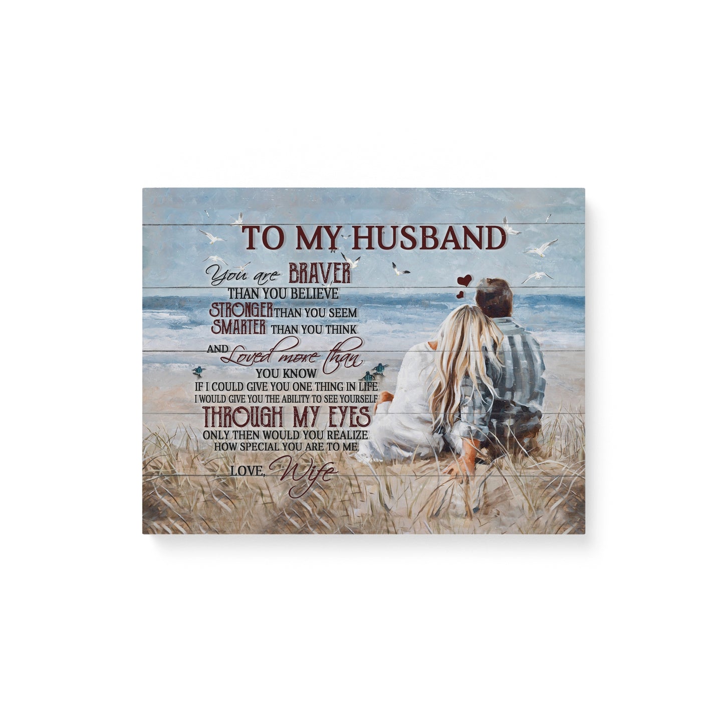 Canvas To My Husband - Wedding Aniversary- Valetine Gift for Husband XT
