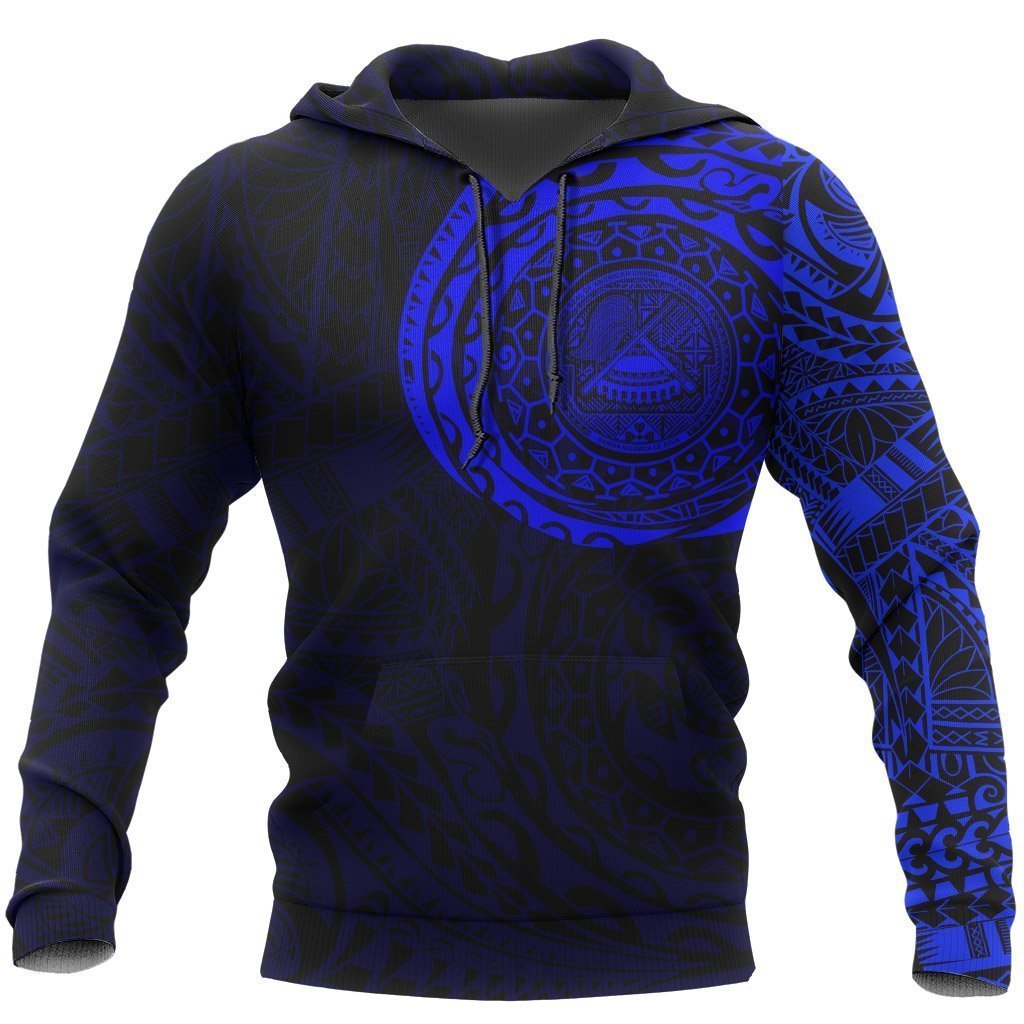 American Samoa In My Heart Polynesian Hoodie Blue PL - Amaze Style™-Apparel